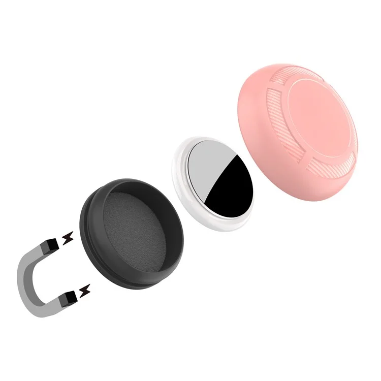 For AirTag Magnetic Case Shockproof TPU Protective Tracker Finder Cover - Pink