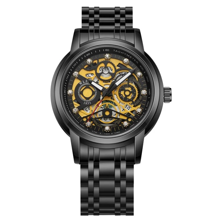 WLISTH S518 Relógio de Quartzo Esportivo Masculino Vida à Prova d'Água Luminoso Pulseira - Preto