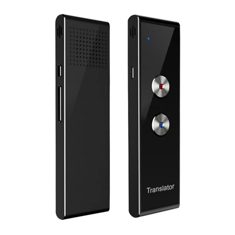 t8 + Bluetooth 40 Langues Traduct de Discours Instantané Pour le Voyage, Apprentissage - Noir