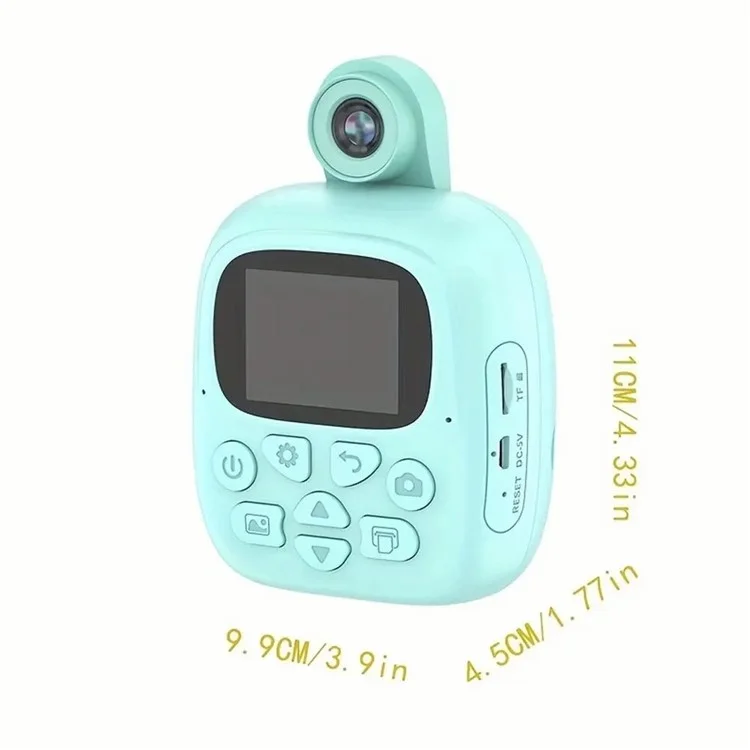 A19 Kids Instant Print Camera 24MP Zero Ink Kids Digital Camera Child Selfie Camera Toy - Rose