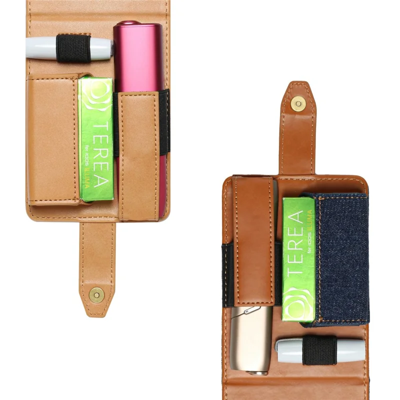 For IQOS Iluma One / Multi Protective Case E-Cigarette Holder Storage Bag - Navy Blue
