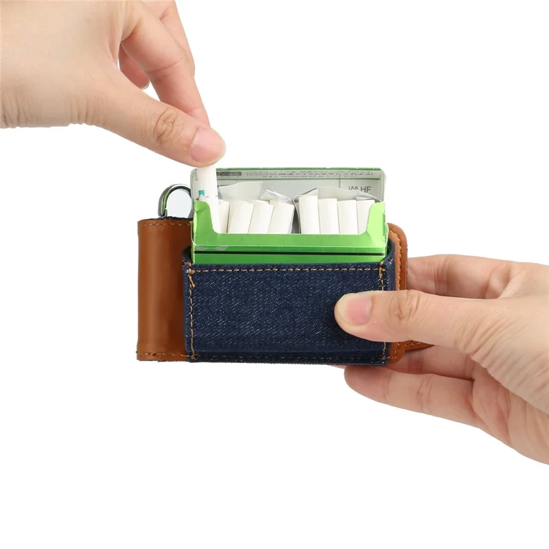E-Cigarette Case for IQOS Iluma One / Multi , Storage Bag Shockproof Protective Cover - Denim Baby Blue