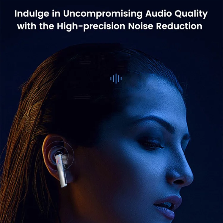 B18 Bluetooth-compatible Translator Headset 144 Languages Real Time Earphone Smart Voice Translator Earbuds - White