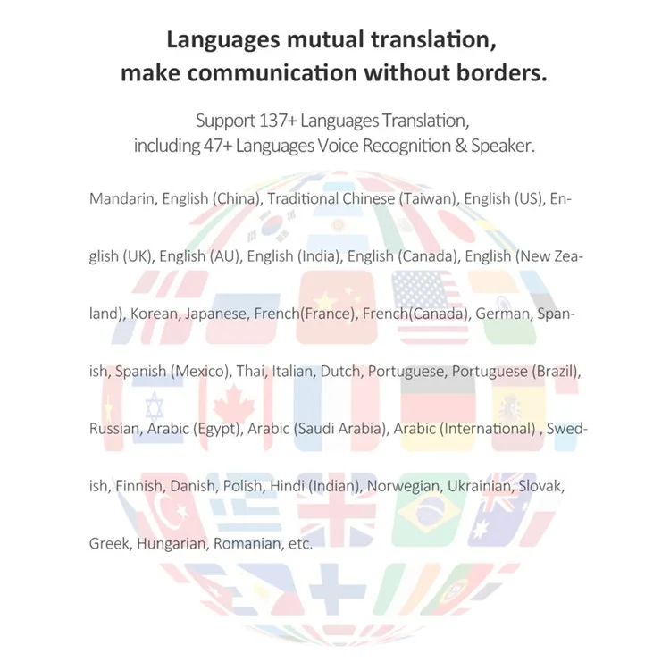 Traductor de voz inteligente T10 PRO con traducción en tiempo real de 14 idiomas, dispositivo de traducción de fotos sin conexión - Negro
