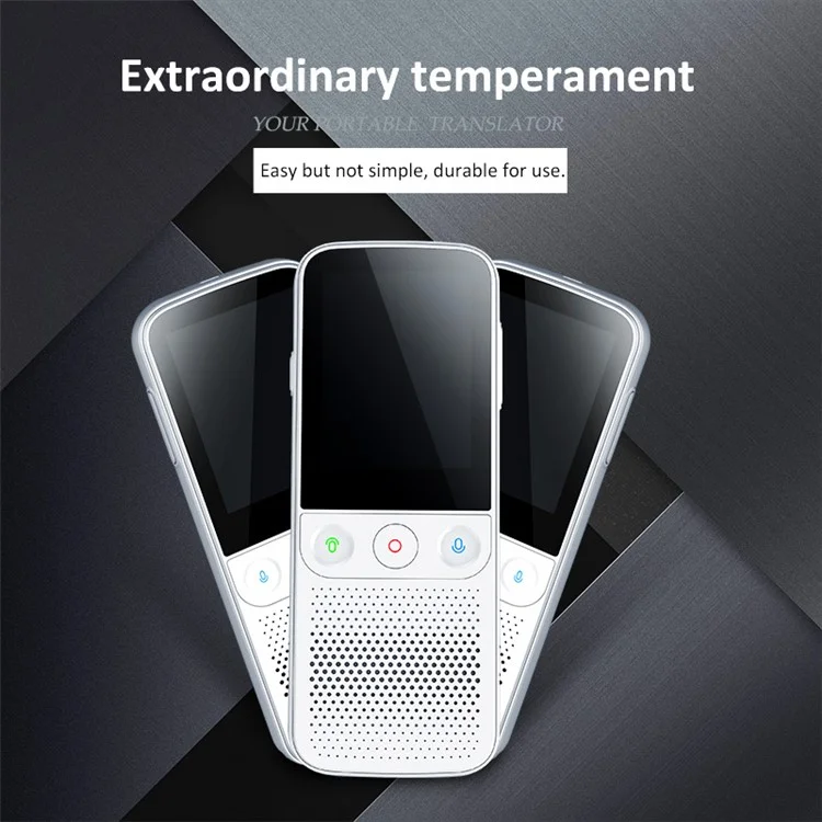 T10 PRO Smart Voice Translator Real-Time Translator with 14 Languages Offline Photo Translation Device - White