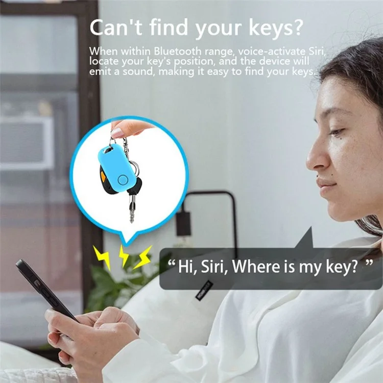 F3 Find My Network Wireless Key Bag Luggage Finder iOS Devices Smart Tracking Locator - Blue