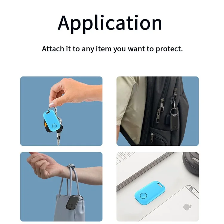 F3 Find My Network Wireless Key Bag Luggage Finder iOS Devices Smart Tracking Locator - Blue