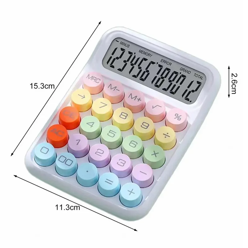 817MAX Mechanical Keyboard Calculator Portable LCD Display Calculator - Sky Blue