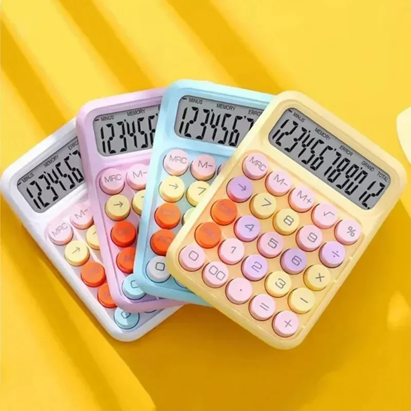 817MAX Mechanical Keyboard Calculator Portable LCD Display Calculator - Sky Blue