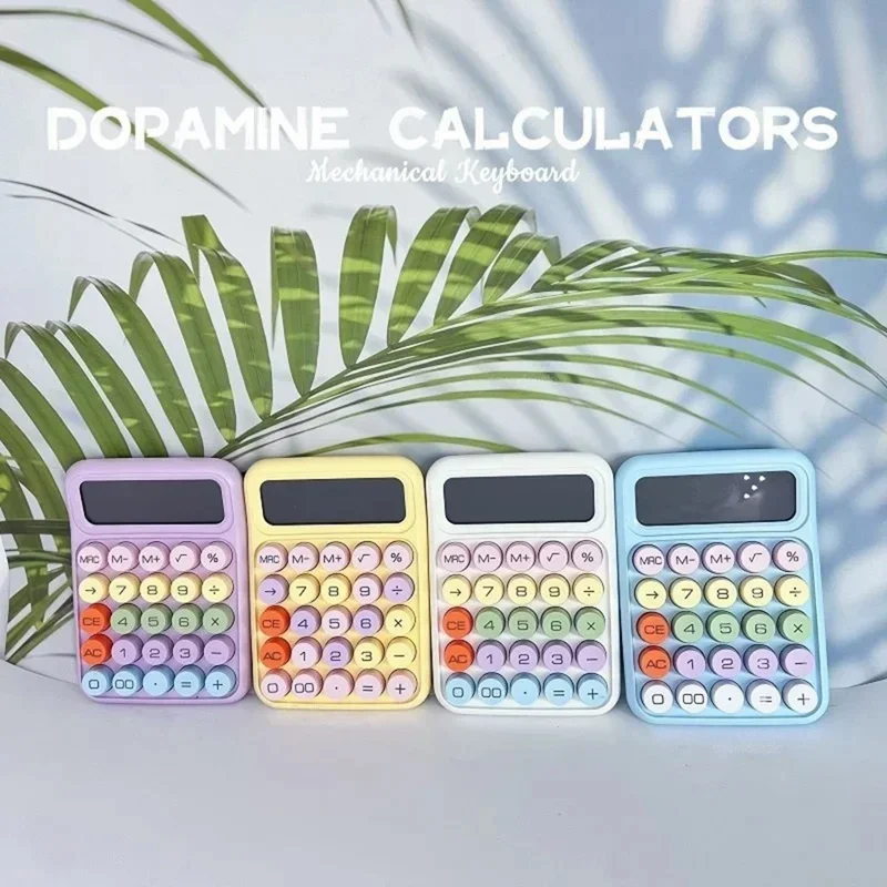 817MAX Mechanical Keyboard Calculator Portable LCD Display Calculator - Sky Blue