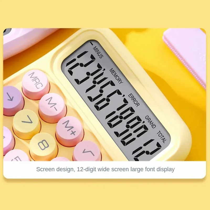 817MAX Mechanical Keyboard Calculator Portable LCD Display Calculator - White