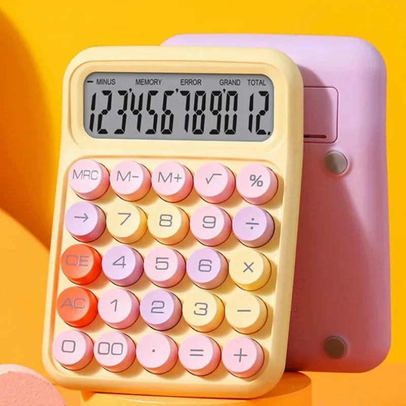 817MAX Mechanical Keyboard Calculator Portable LCD Display Calculator - White