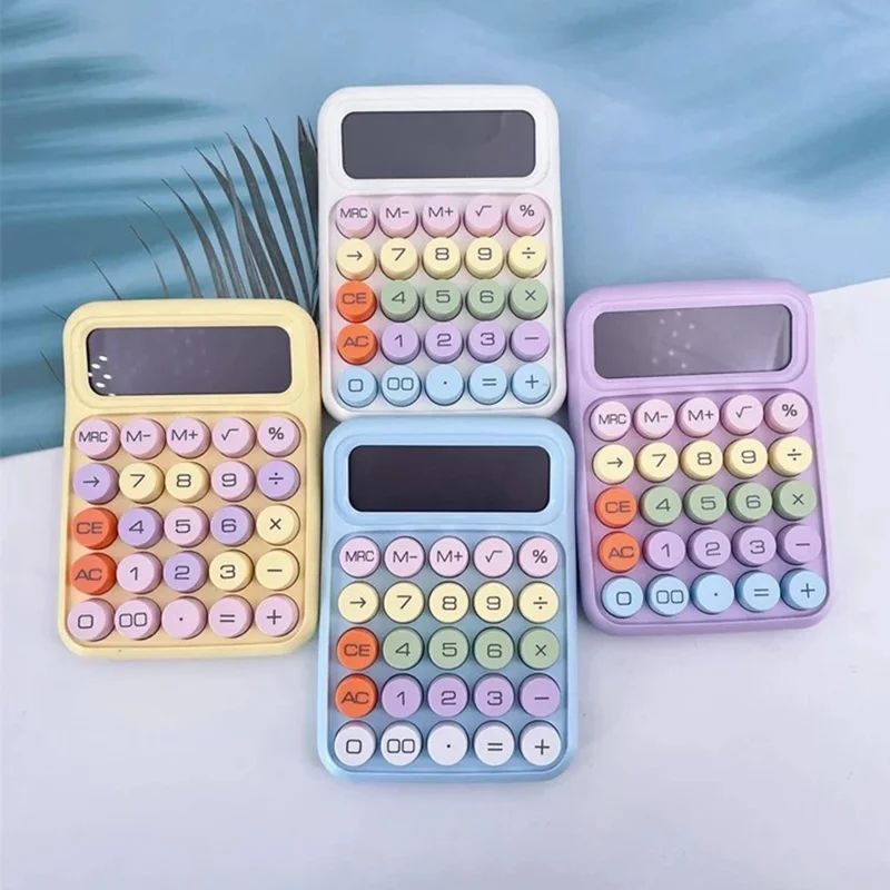 817MAX Mechanical Keyboard Calculator Portable LCD Display Calculator - White