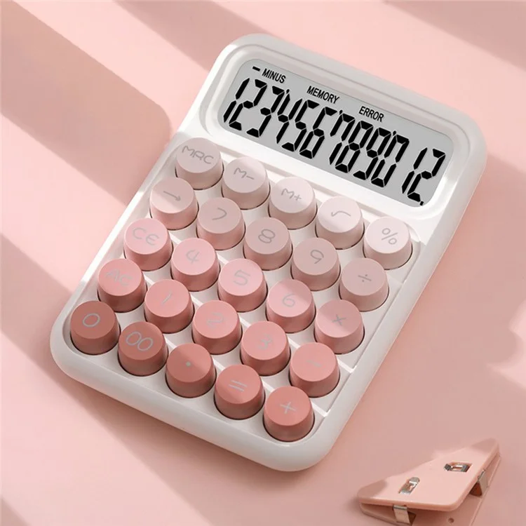Calculatrice avec clavier mécanique 817MAX - Gradient rose