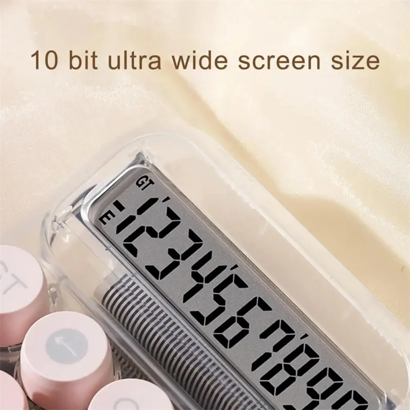 819Pro مفتاح ميكانيكي شفاف على شكل قبعة مستديرة مع آلة حاسبة - أخضر