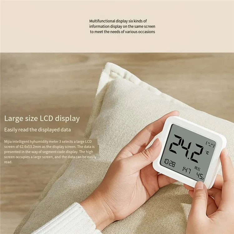 XIAOMI MIJIA MJWSDO5MMC Smart Thermometer Home Hygrometer Clock Humidity Monitor