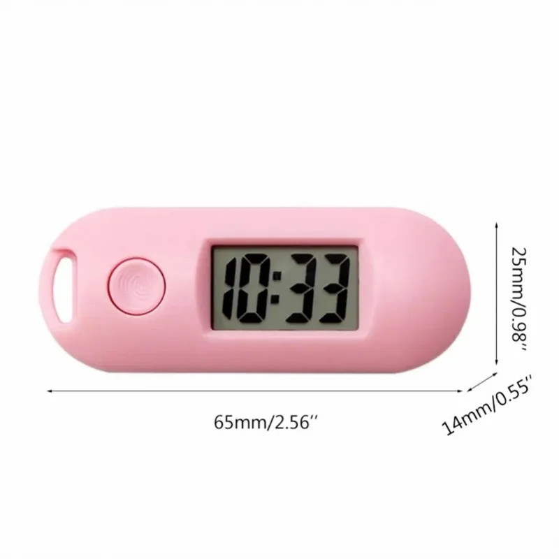 QY2098 Estudiante Oval Luminoso Luminoso Reloj Colgante Mute Digital Reloj Electrónico - Negro