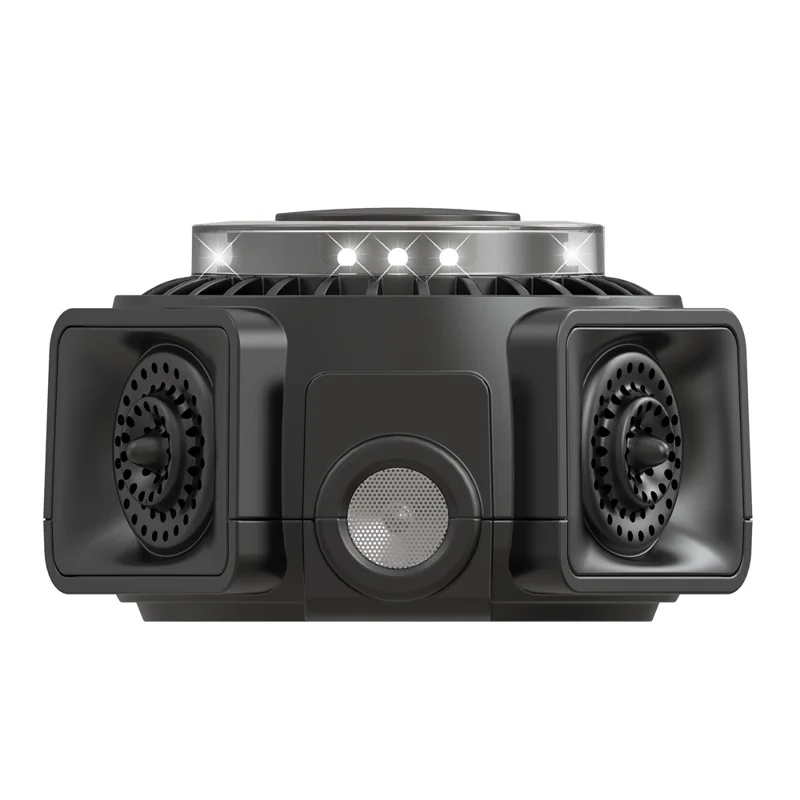 360-Degree High-Power Ultrasonic Pest Repeller with LED Light - Black  /  EU Plug