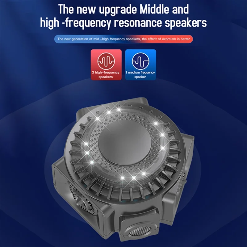 360-Degree High-Power Ultrasonic Pest Repeller with LED Light - Black  /  EU Plug