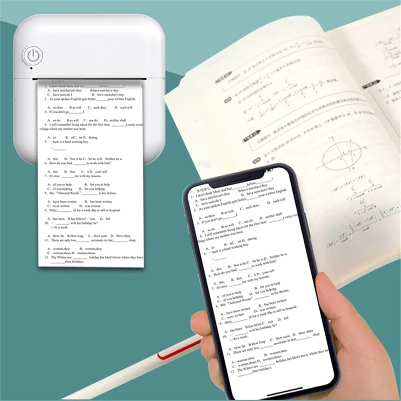 M2 Portable Wireless Thermal Photo Printer Pocket Label Maker, Standard Version - Black