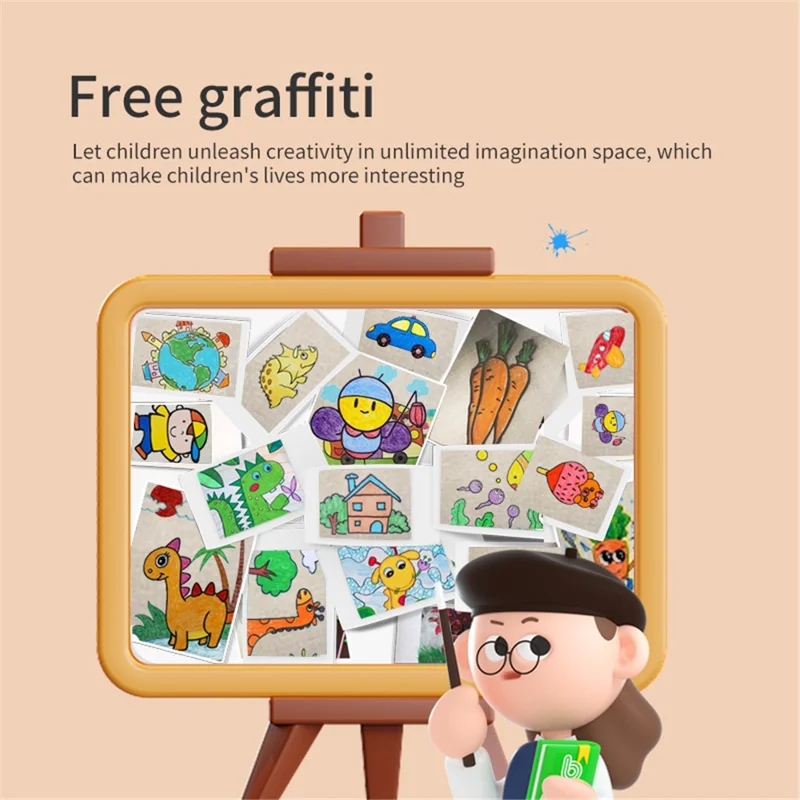 X7 Breathing Light Mini Portable Printer Wireless Thermal Photo Pocket Printer, Standard Version - Yellow