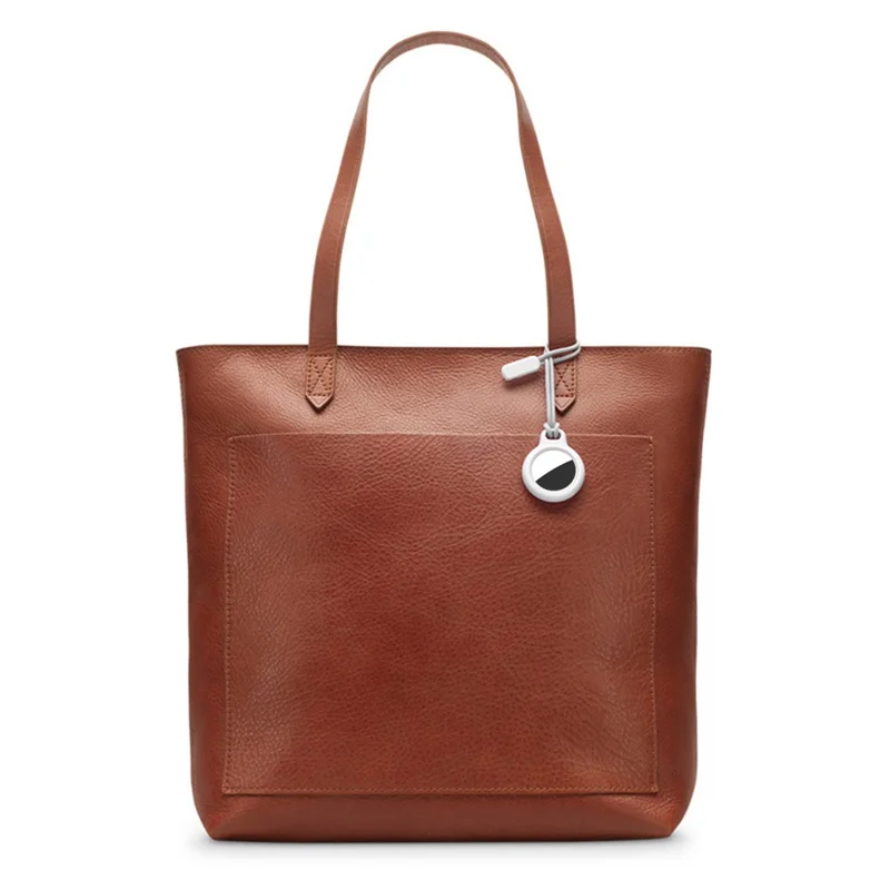 Protective Cover for AirTag Anti-lost Tracker ABS Anti-scratch Case with Strap - White