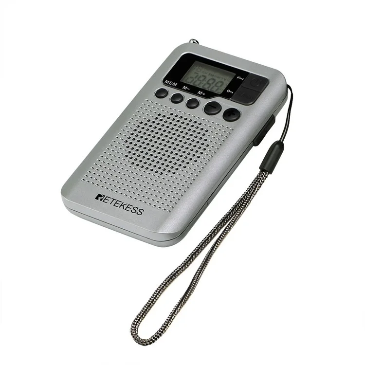 RETEKESS TR106 Radio Portátil AM FM Estéreo Reloj Digital con Cordón