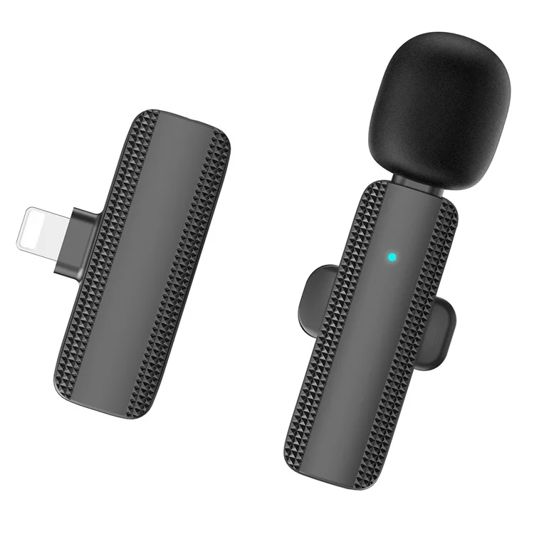 Mic Clip Wireless Microfono Lavalier Ireless (1 Microfono+1 Ricevitore) Per Flusso Live All'aperto