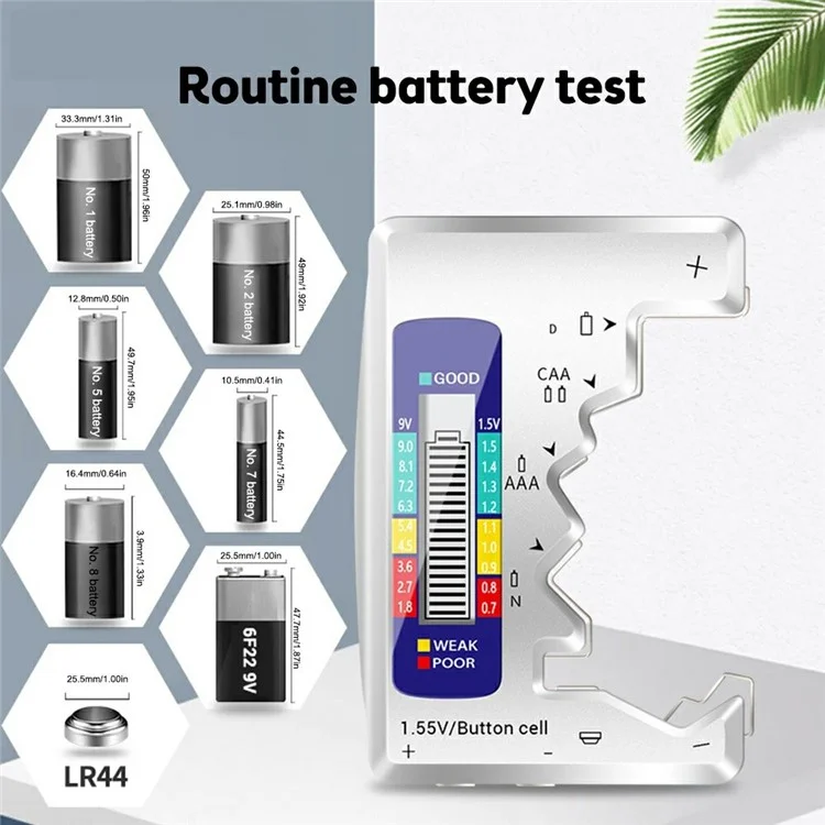 BT886 Tester di Alimentazione Batteria Display Digitale Indicatore di Capacità Della Batteria Portatile - Nero