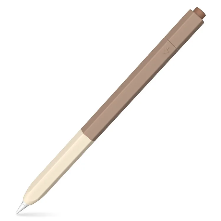 AHASTYLE PT-LC05 For Apple Pencil (2nd Generation) Silicone Sleeve Dual Color Stylus Cover - Gradient Tea Brown