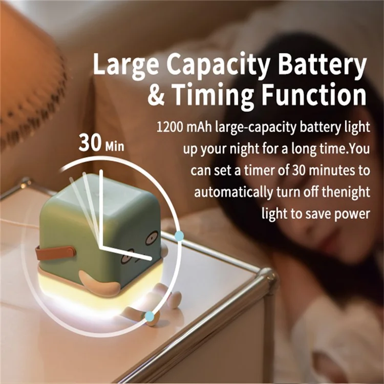 ICARER FAMILY IF-C01 Ice-C Cartoon Wireless Charging Night Light with Leather Handle