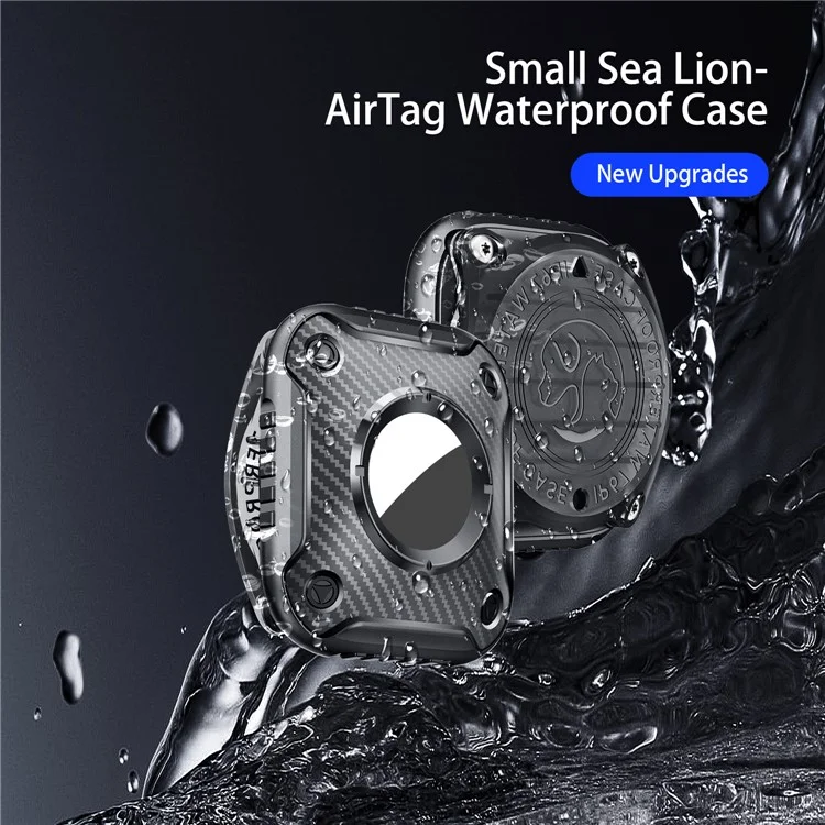 Pour le boîtier de protection en TPU Apple AirTag Waterproof, coque de protection pour animal de compagnie - Noir