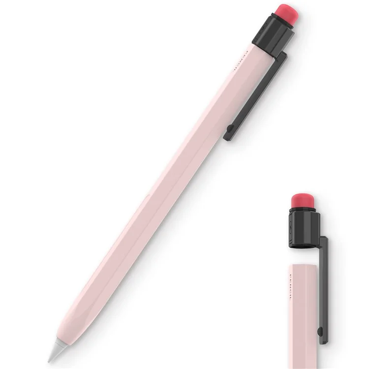 Ahastyle PT180-2-K Para Apple Pencil (segunda Generación) Cubierta Protectora de Lápiz de Manga Retro de Silicona - Rosa