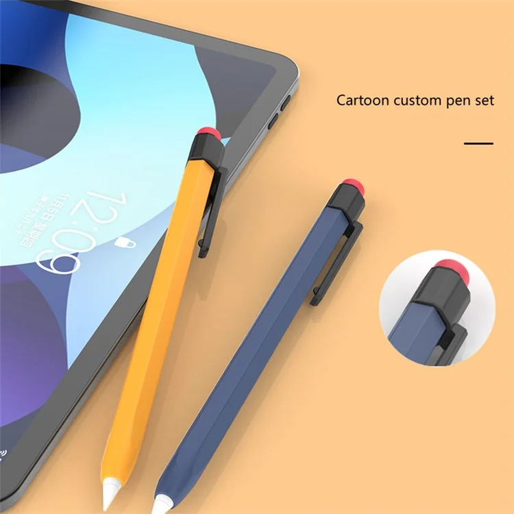 AHASTYLE PT180-1-K Für Apple Pencil (1. Generation) Sleeve Stylus Pen Retro Case Silikon Schutzhülle - Gelb