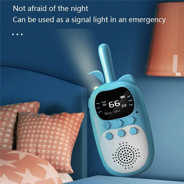 DJ200 1 Par Walkie Talkies Infantiles Estilo Dibujos Animados Interacción Padre-Hijo Inalámbricos Portátiles - Rosa+Azul
