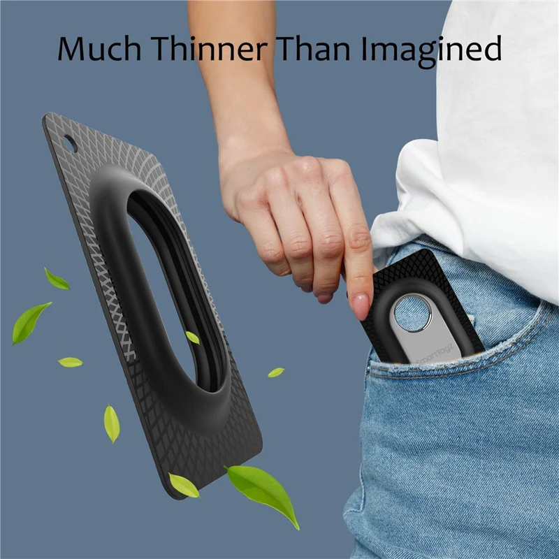 Silicone Card Case for Samsung Galaxy SmartTag 2 Bluetooth-compatible Tracker Protective Cover Sleeve - White