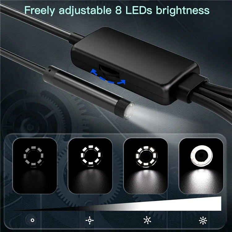 NK-5001Pro USB / Type-C / iP 3-in-1 200W 5,5 mm Endoskop 1080P Einzellinse Hartkabel Autoinspektionskamera