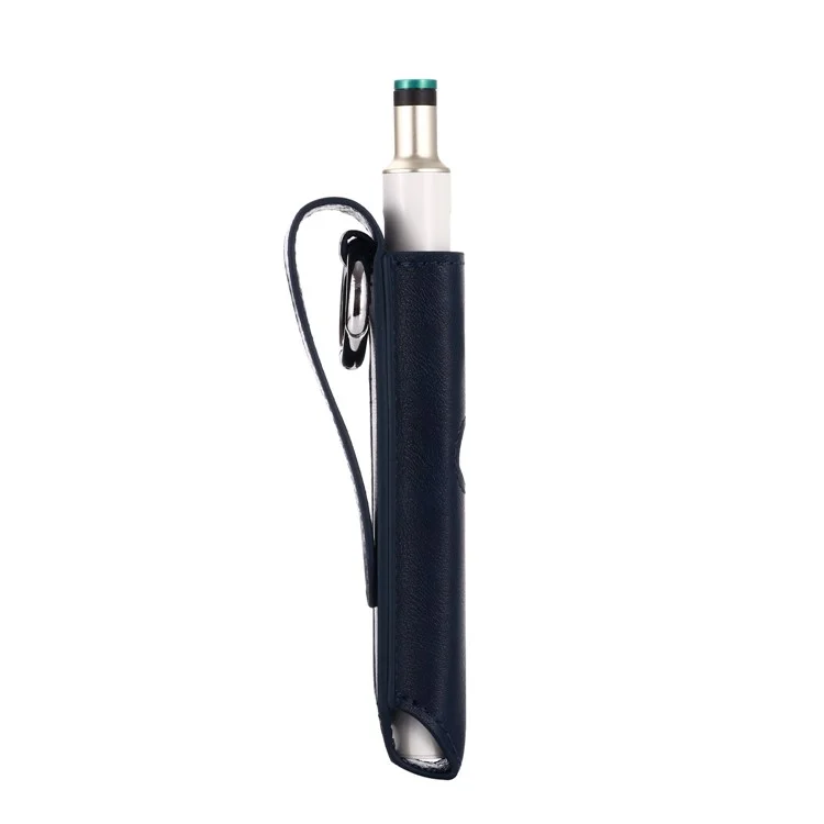 ONE-001 For Ploom TECH+ Protective Sleeve PU Leather / Denim E-cigarette Cover - Sapphire