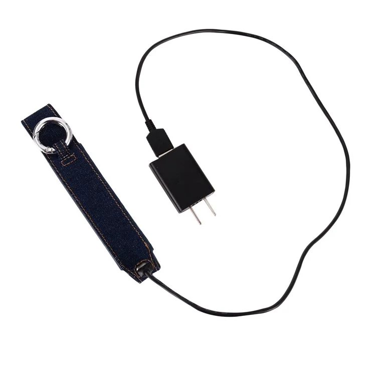 ONE-001 For Ploom TECH+ Protective Sleeve PU Leather / Denim E-cigarette Cover - Sapphire