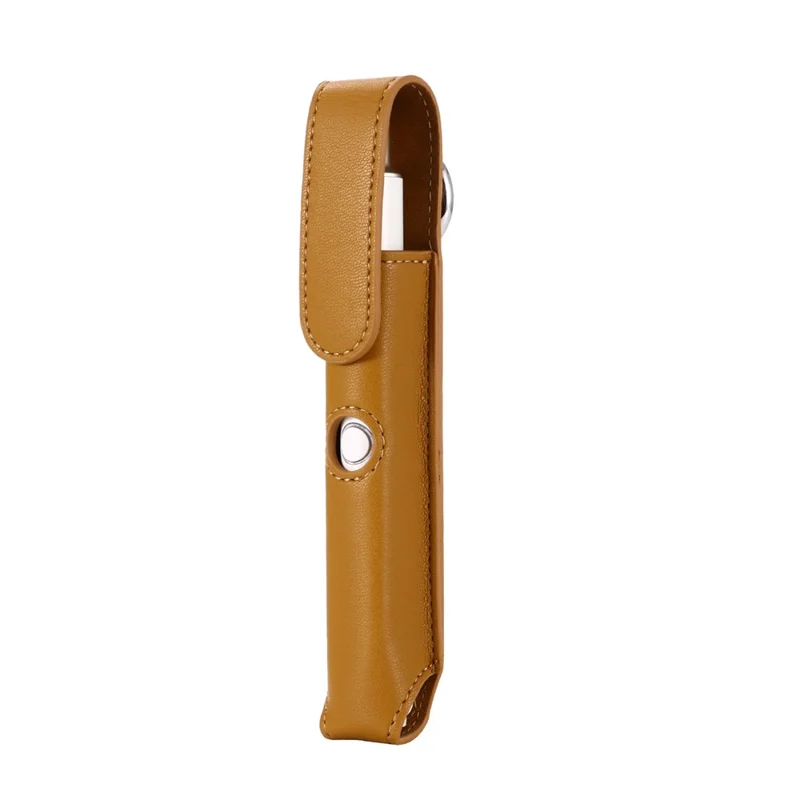 ONE-001 For Ploom TECH+ Protective Sleeve PU Leather / Denim E-cigarette Cover - Light Brown