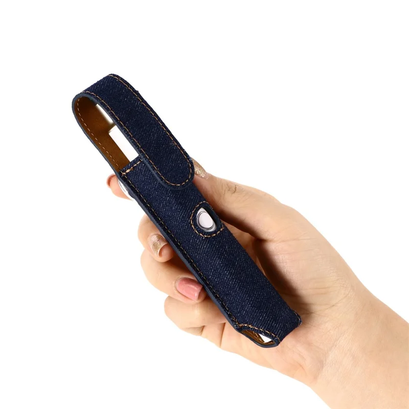 ONE-001 For Ploom TECH+ Protective Sleeve PU Leather / Denim E-cigarette Cover - Light Brown