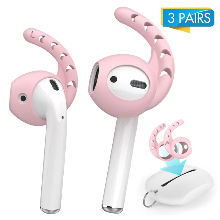 AHASTYLE PT14 per Apple AirPods con custodia di ricarica (2016) / (2019) / AirPods con custodia di ricarica wireless (2019) 3 paia di cappucci per orecchie con gancio - Rosa