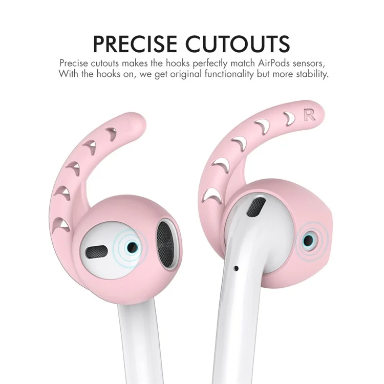 AHASTYLE PT14 per Apple AirPods con custodia di ricarica (2016) / (2019) / AirPods con custodia di ricarica wireless (2019) 3 paia di cappucci per orecchie con gancio - Rosa