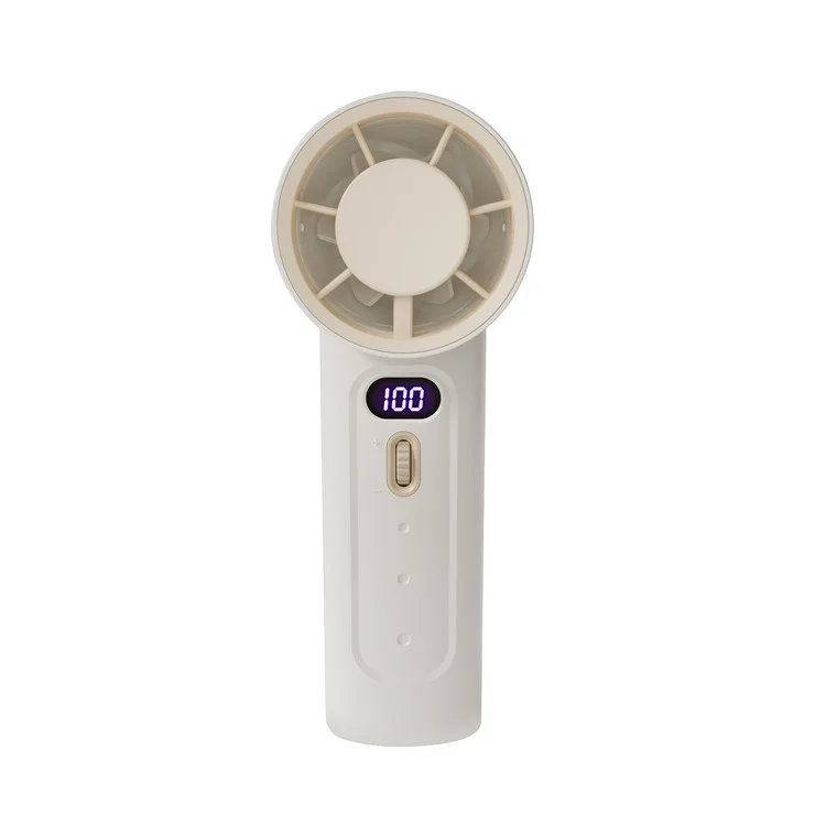 FC1 Summer Cooler Desktop Fan Turbine Handheld Fan with 100 Wind Speed Levels - White