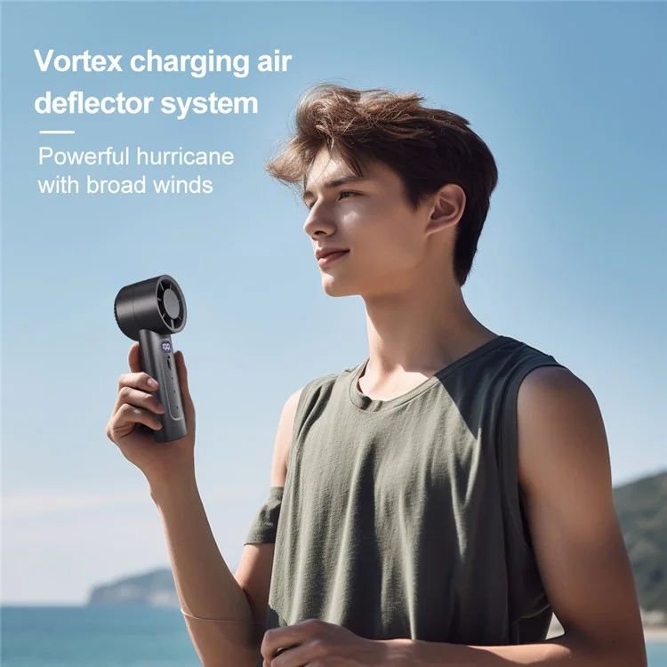 FC1 Summer Cooler Desktop Fan Turbine Handheld Fan mit 100 Windgeschwindigkeitsstufen - Weiß