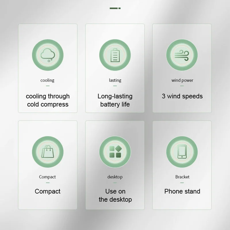 WX-633 Desk Fan 3 Speeds Semiconductor Cold Compress Summer Handheld Fan - Baby Blue
