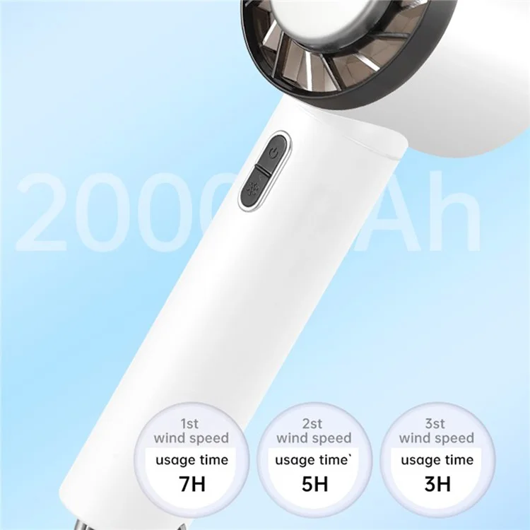 WX-625 Portable Mini Summer Fan Cold Compress Function Handheld Cooling Fan - White