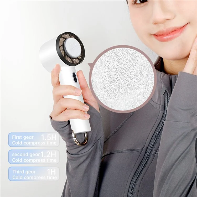 WX-625 Portable Mini Summer Fan Cold Compress Function Handheld Cooling Fan - White
