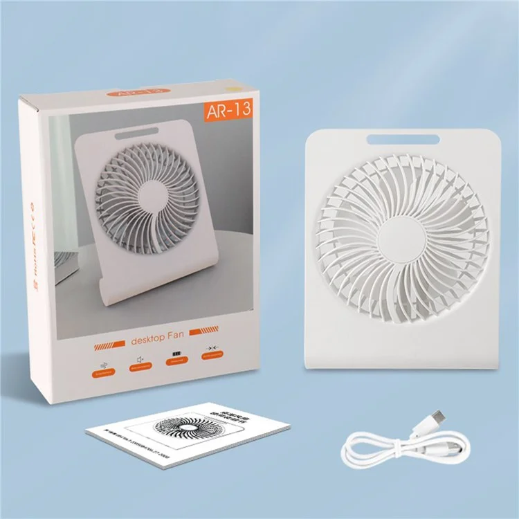 AR-13 Ventilador de Escritorio Silencioso de Verano Colgante para el Hogar y la Oficina - Blanco