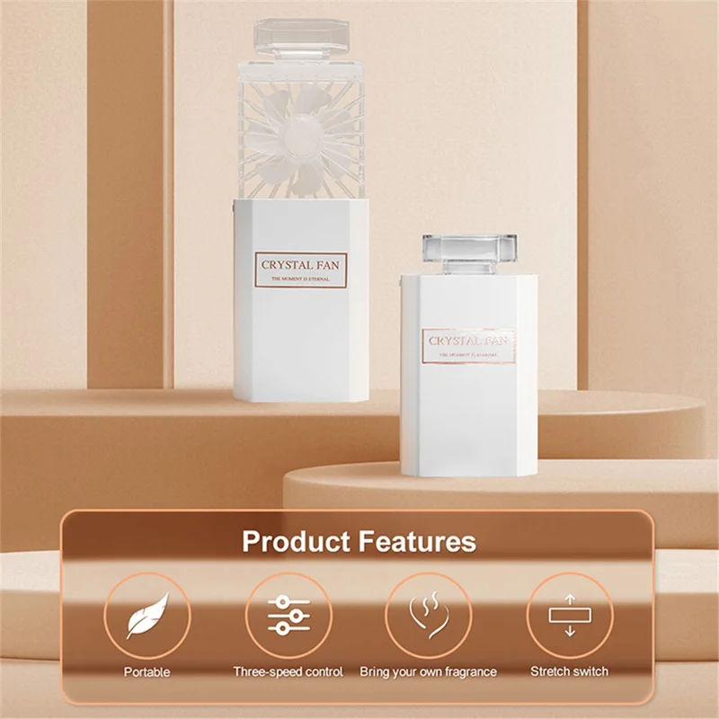 BENWIS HA-PMF Summer Cooler Perfume Shaped Fan Handheld Fan for Commuting - Blue